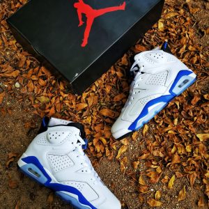 AJ6 white and blue two layer super soft