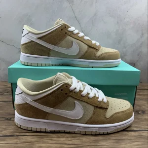 SB Dunk White and Medium Curry