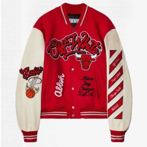 OFF-WHITE C/O Chicago Bulls Varsity Jacket